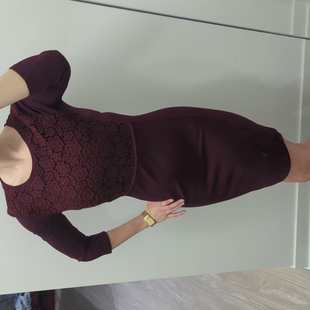 Weekend Max Mara merlot eyelet dress